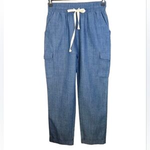 Entro Denim‎ Cargo Pants With Elastic Drawstring Waist - Size Medium